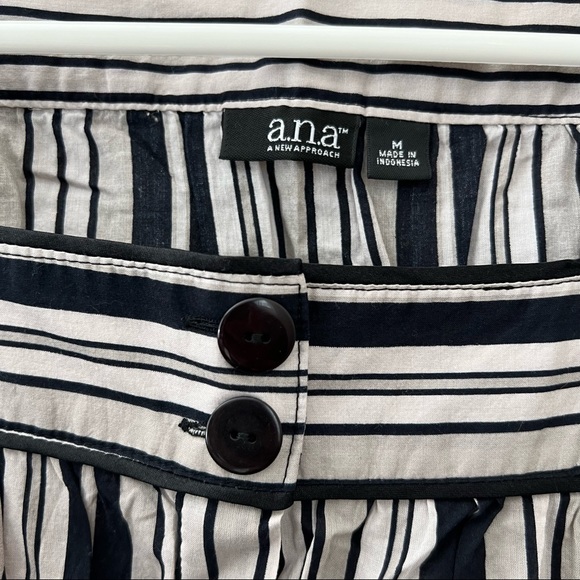 a.n.a. Women's Striped Squared Collar Shirt Size M - Picture 2 of 4